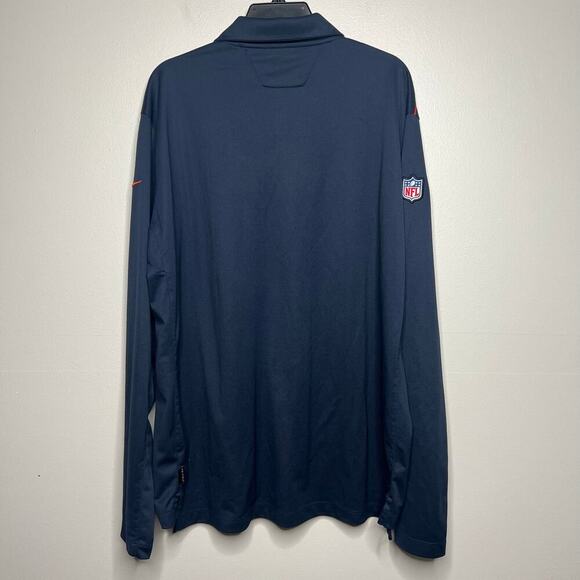 Nike Dri-Fit Men's Chicago Bears Long Sleeve Polo NFL Tailgate Pullover XXL - Picture 7 of 11